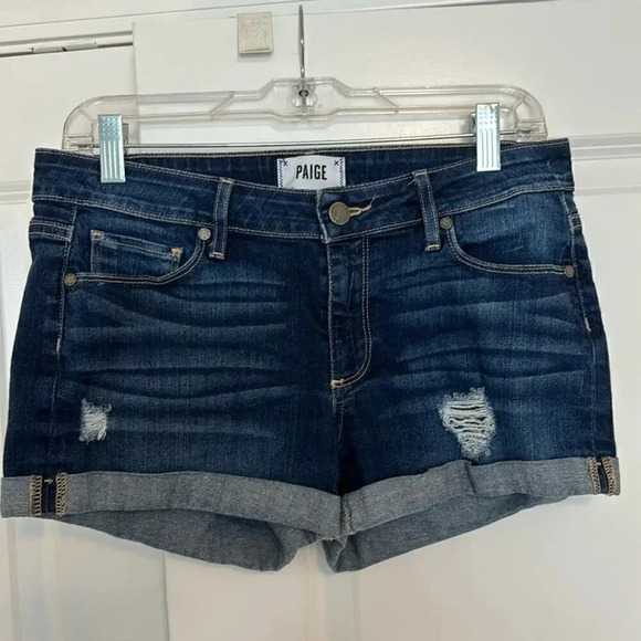 Paige Jimmy Jimmy Denim Jean Cut Off Shorts size 27 - Picture 1 of 6